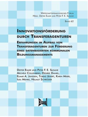 cover image of Innovationsförderung durch Transferagenturen